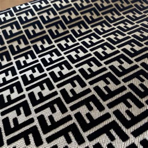 fendi print fabric black and white|Fendi fabric material.